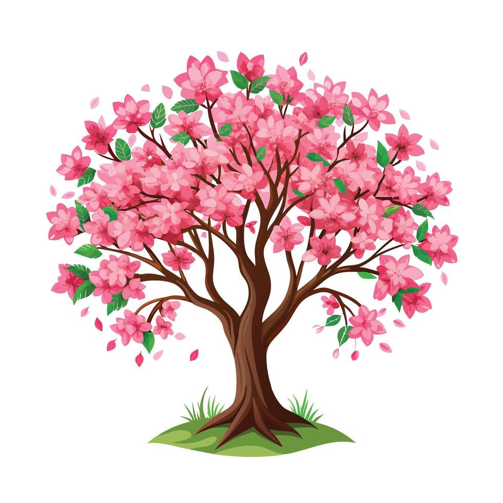 Beautiful Single Big Tree Illustration vector