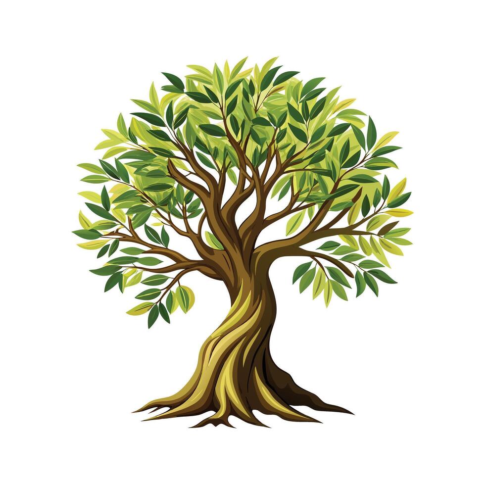 Beautiful Single Big Tree Illustration vector