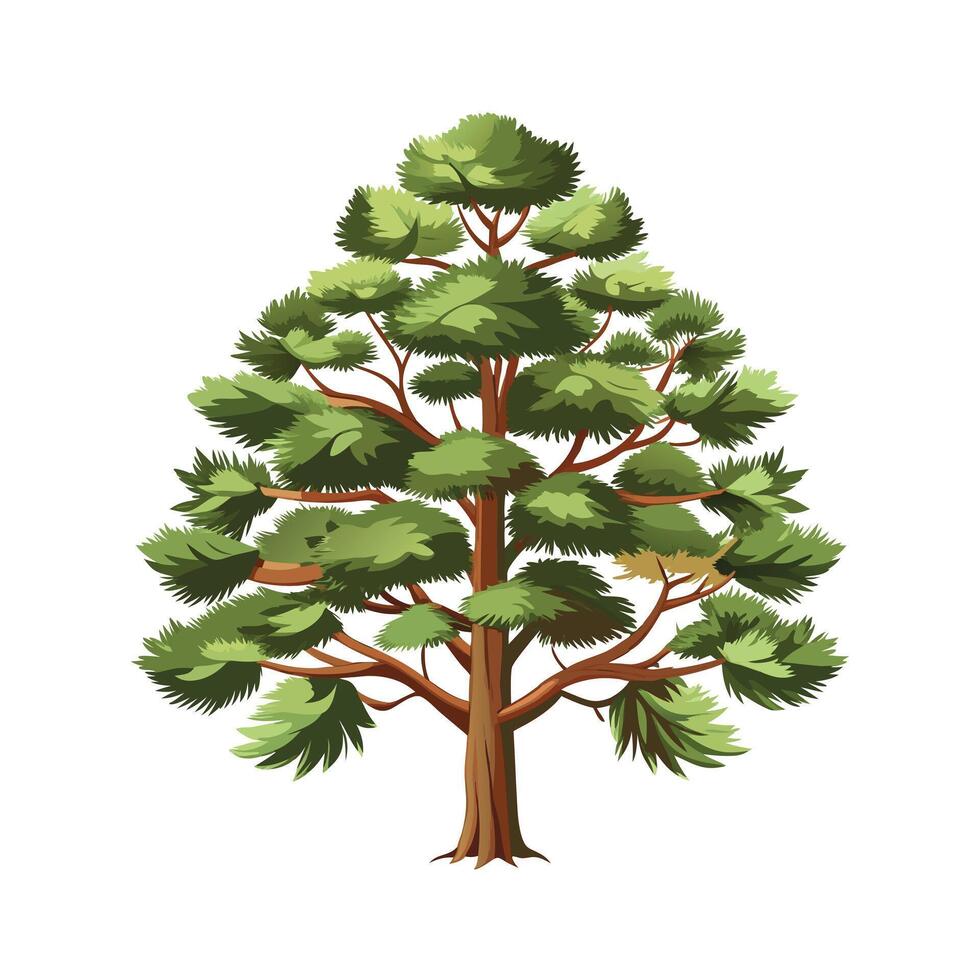 Beautiful Single Big Tree Illustration vector