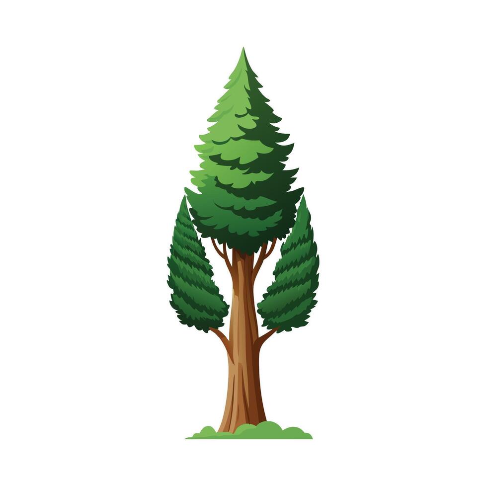 Beautiful Single Big Tree Illustration vector