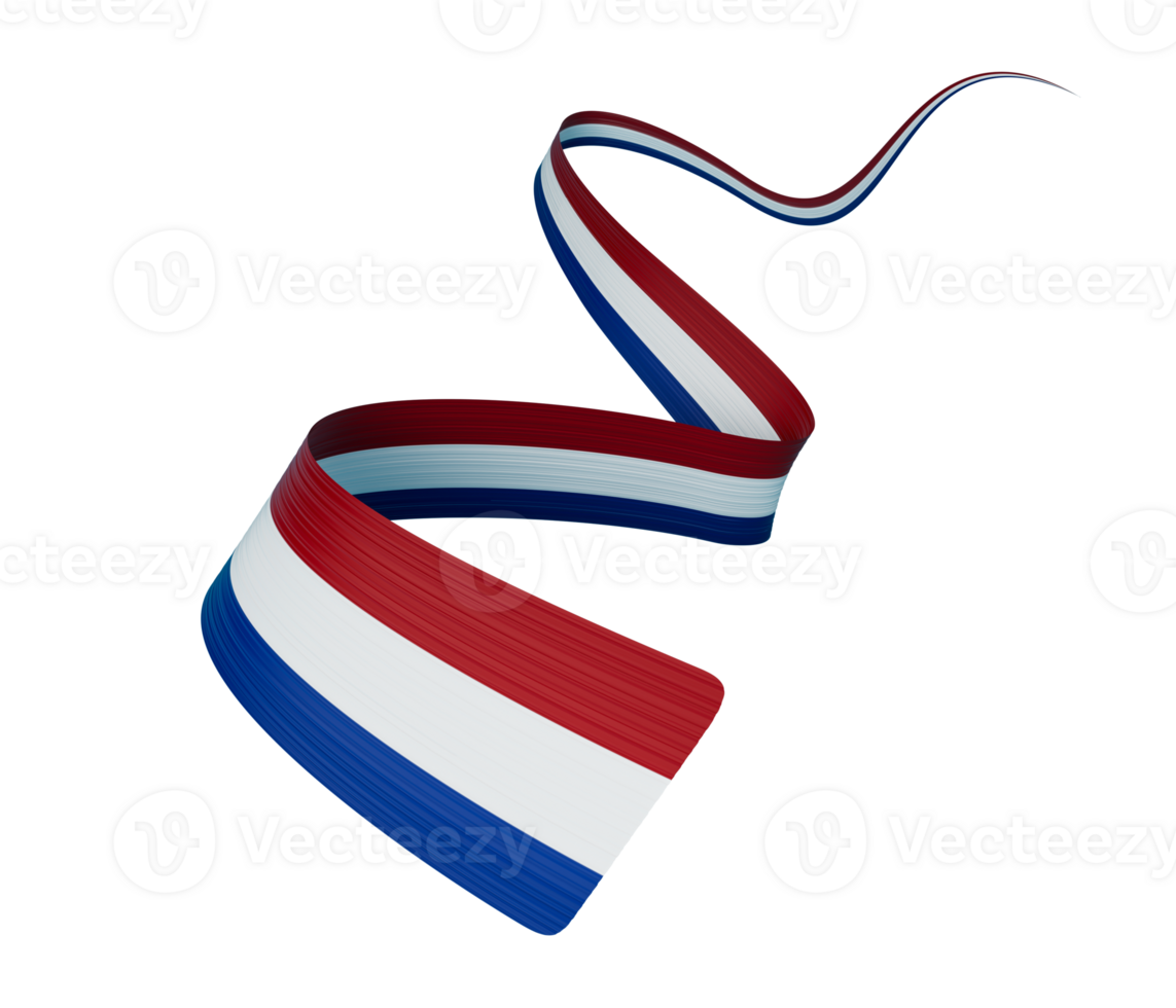 3d Flag Of Netherlands, 3d Shiny Waving Flag Ribbon, 3d illustration png