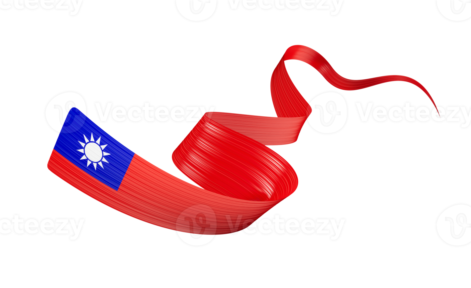 3d Flag Of Taiwan 3d Shiny Waving Taiwan Ribbon Flag 3d Illustration png