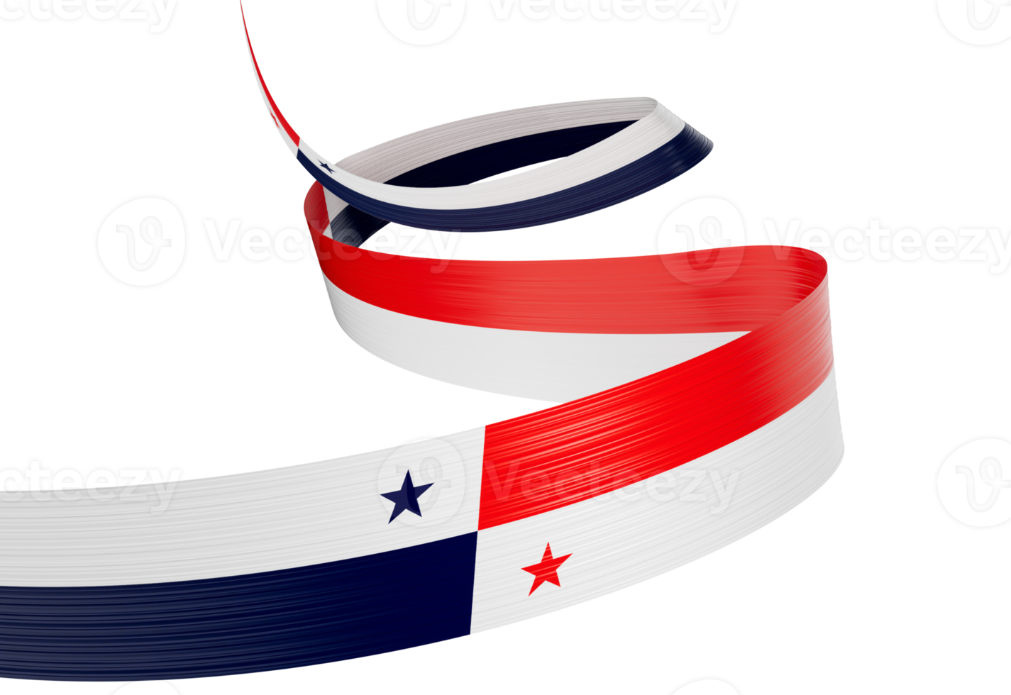 3d Flag Of Panama 3d Shiny Waving Panama Ribbon Flag 3d Illustration png