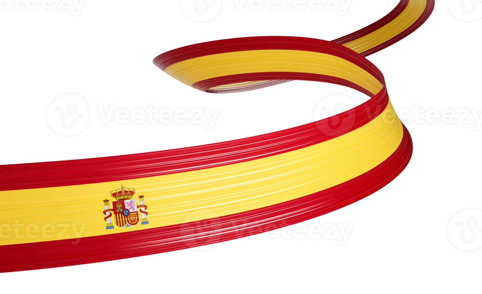 3d Flag Of Spain 3d Shiny Waving Spain Ribbon Flag 3d Illustration png