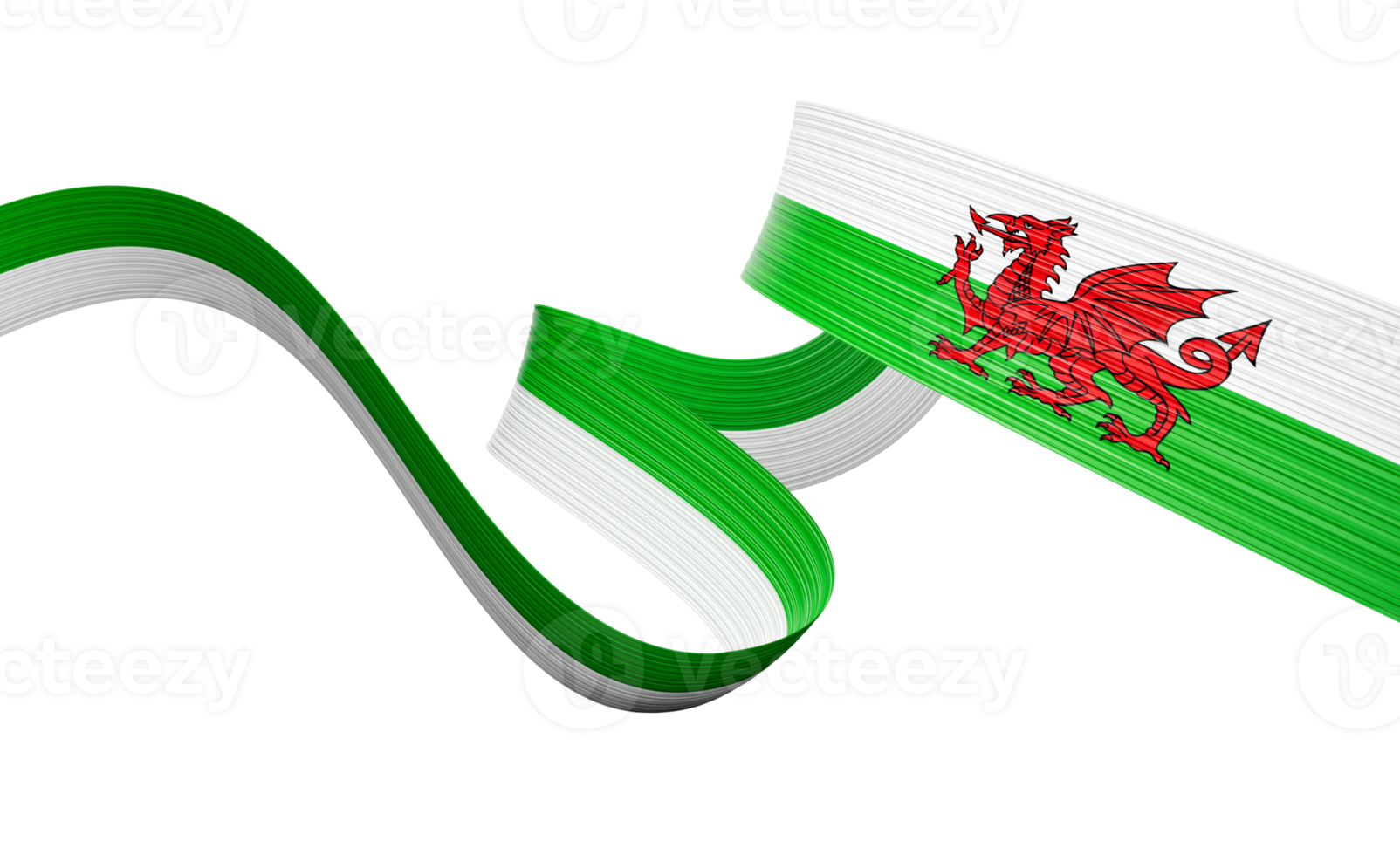 3d Flag Of Wales 3d Wavy Shiny Wales Ribbon Flag 3d Illustration png