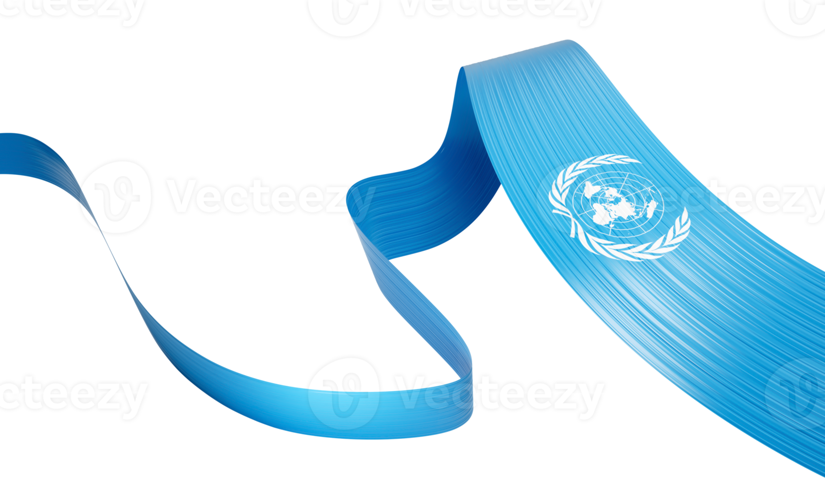 3d Flag Of United Nations, 3d Waving Ribbon Flag, 3d illustration png