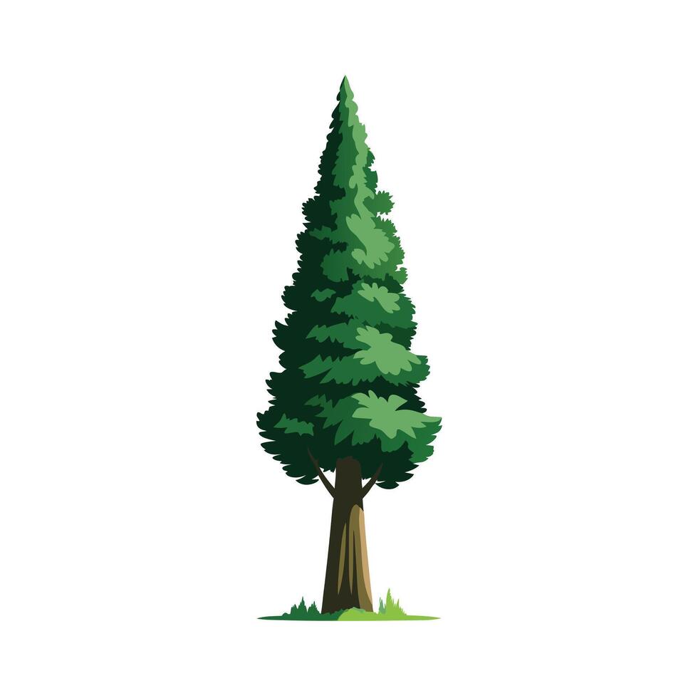Beautiful Single Big Tree Illustration vector