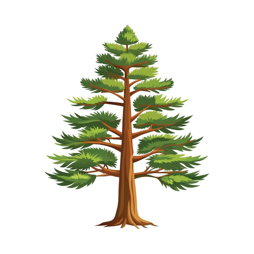Beautiful Single Big Tree Illustration vector