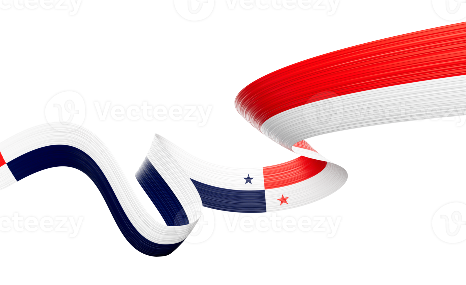 3d Flag Of Panama 3d Shiny Waving Panama Ribbon Flag 3d Illustration png
