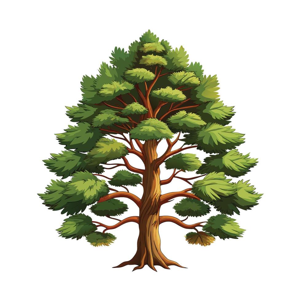Beautiful Single Big Tree Illustration vector