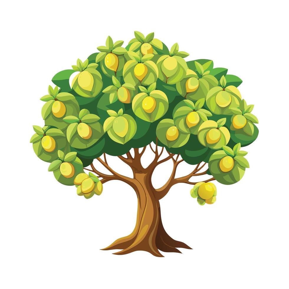 Beautiful Single Big Tree Illustration vector