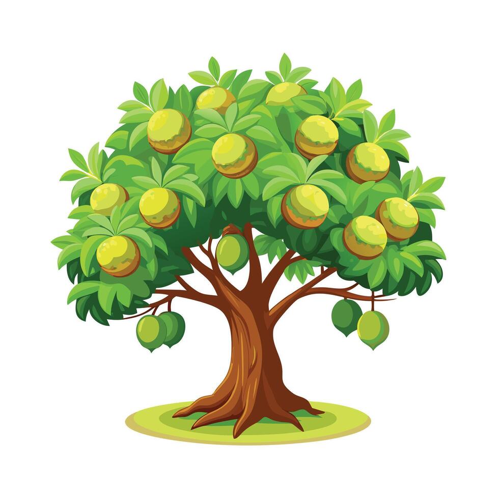 Beautiful Single Big Tree Illustration vector