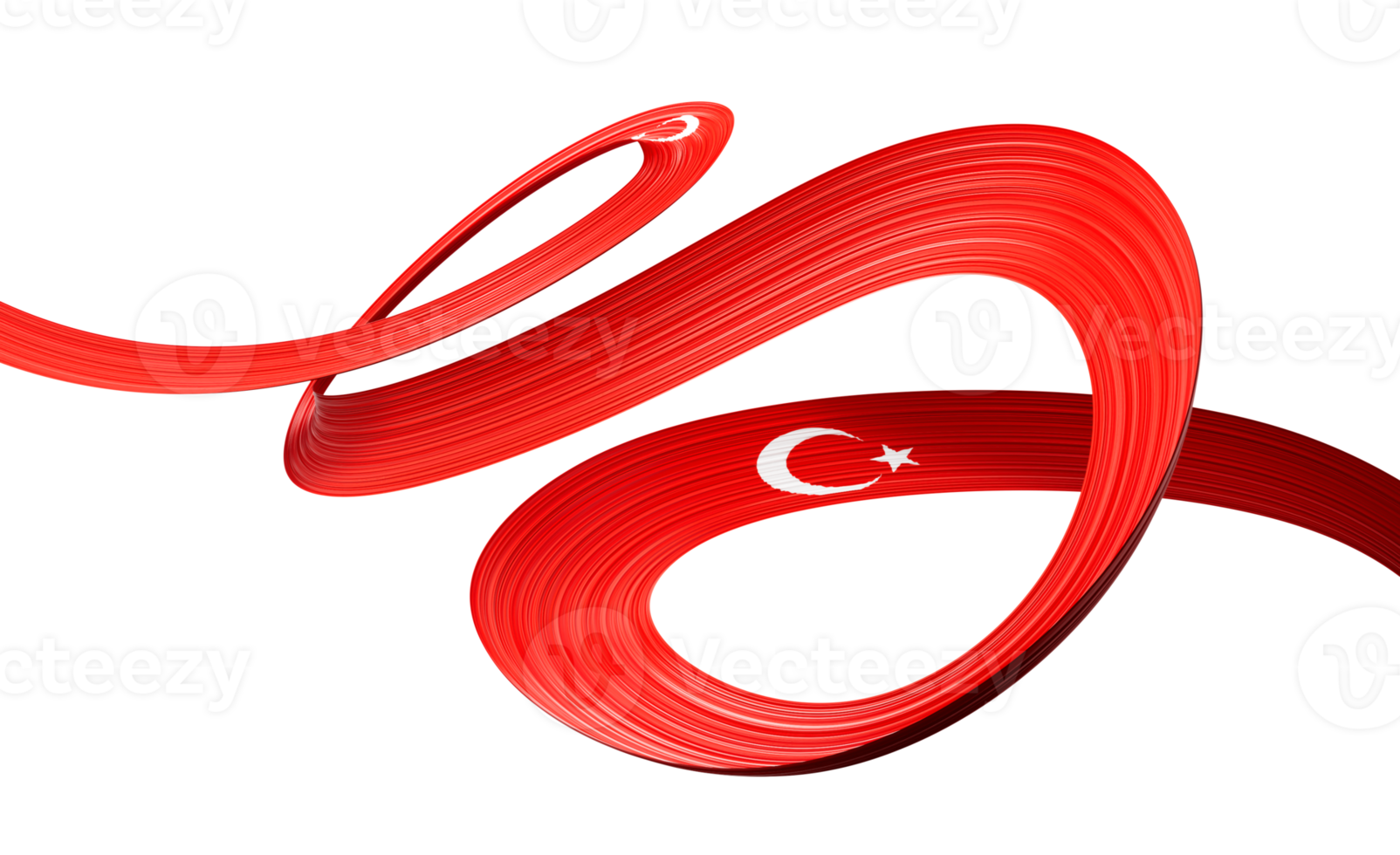 3d Flag Of Turkey 3d Shiny Waving Turkey Ribbon Flag 3d Illustration png