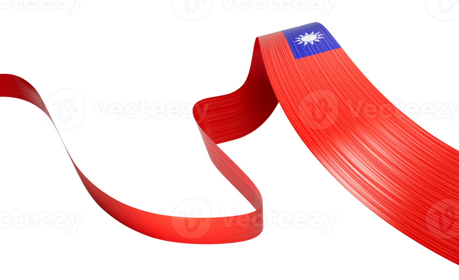 3d Flag Of Taiwan 3d Shiny Waving Taiwan Ribbon Flag 3d Illustration png