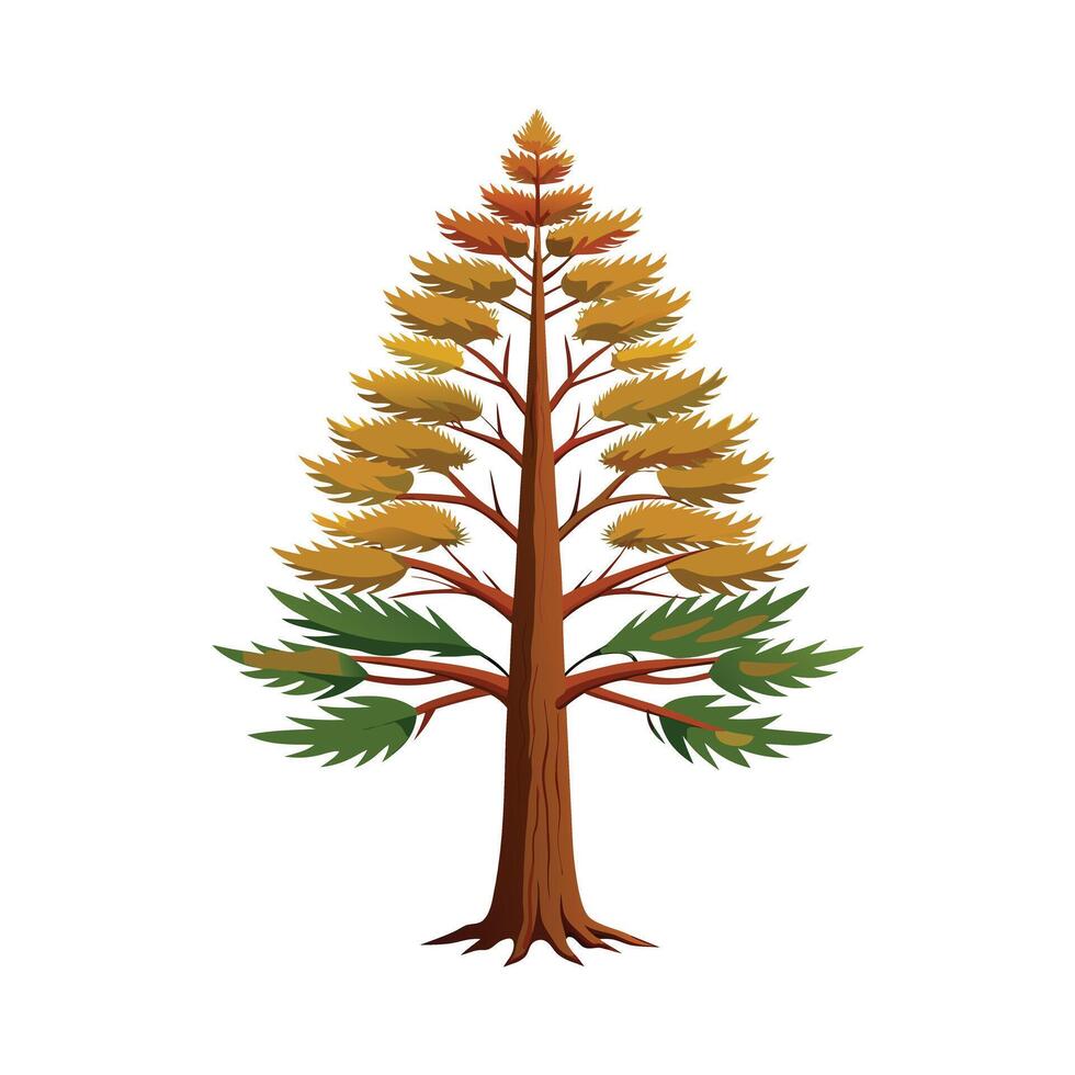 Beautiful Single Big Tree Illustration vector