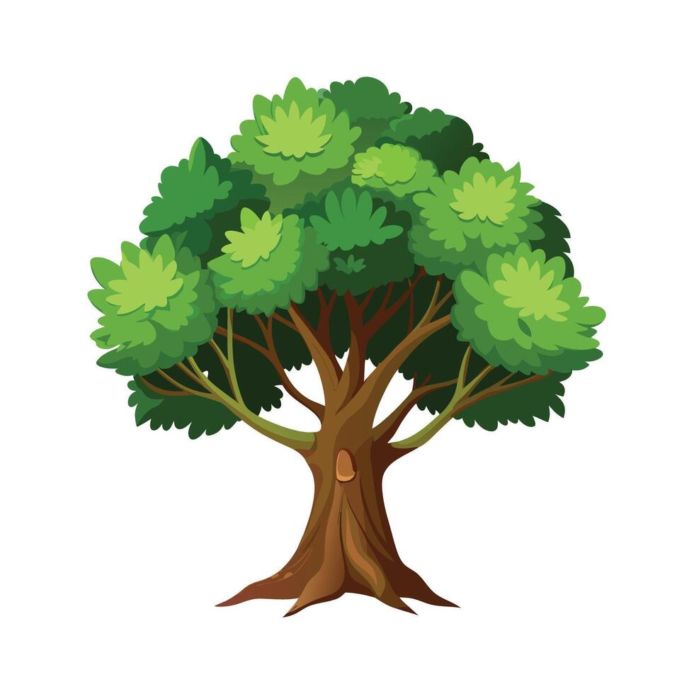Beautiful Single Big Tree Illustration vector