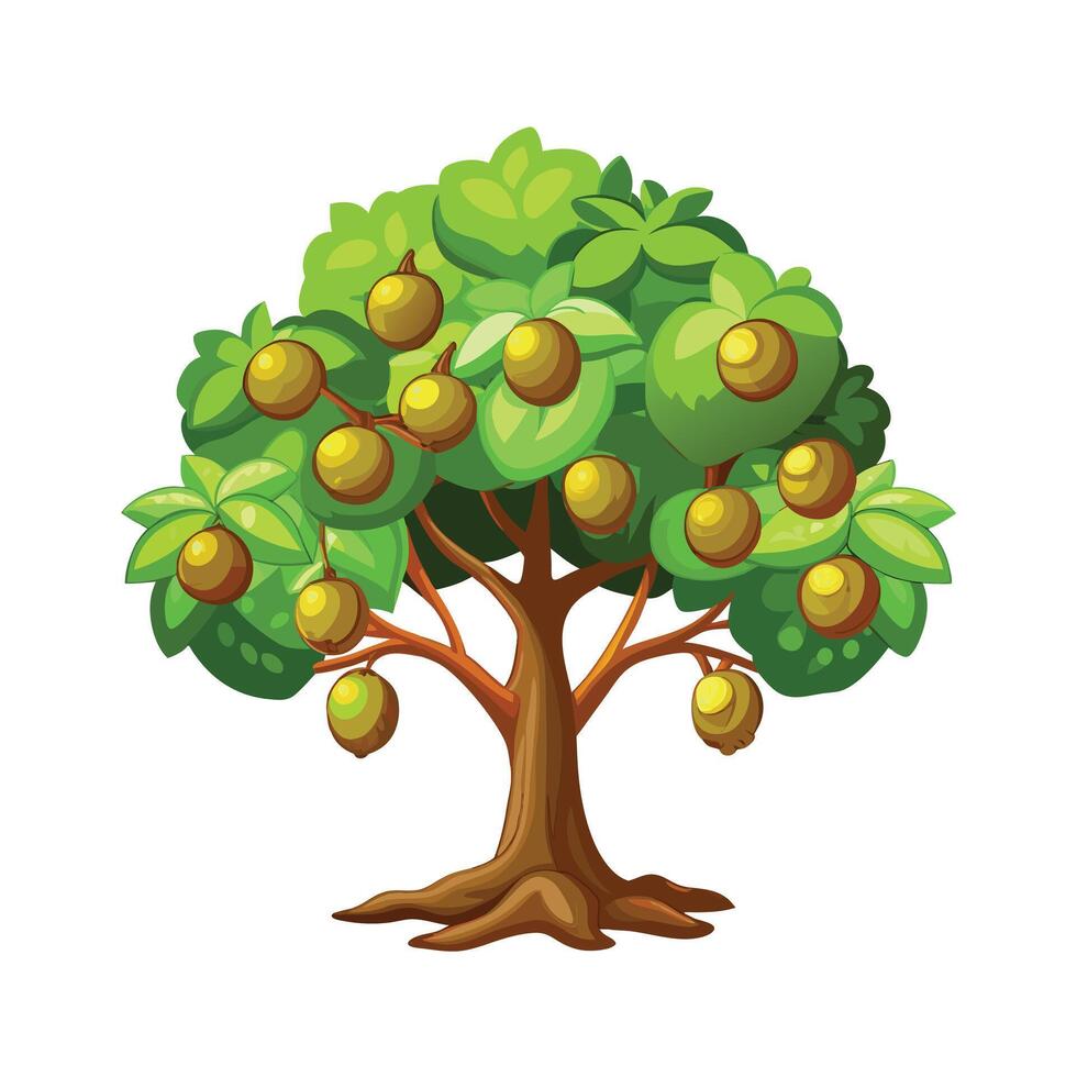 Beautiful Single Big Tree Illustration vector