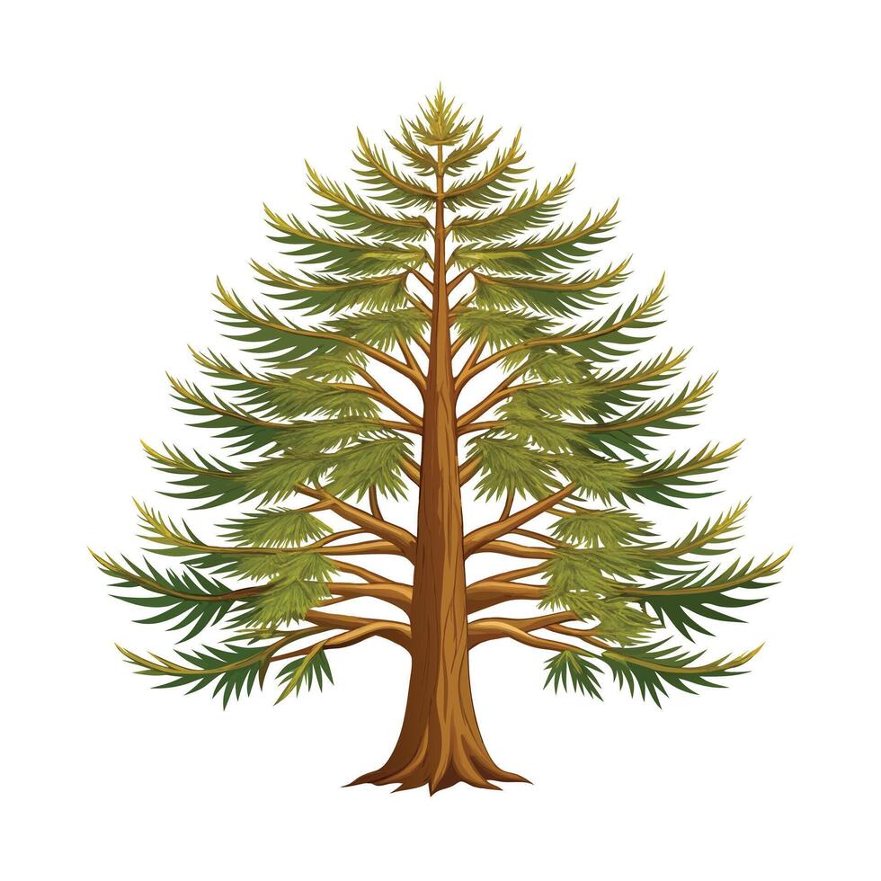 Beautiful Single Big Tree Illustration vector