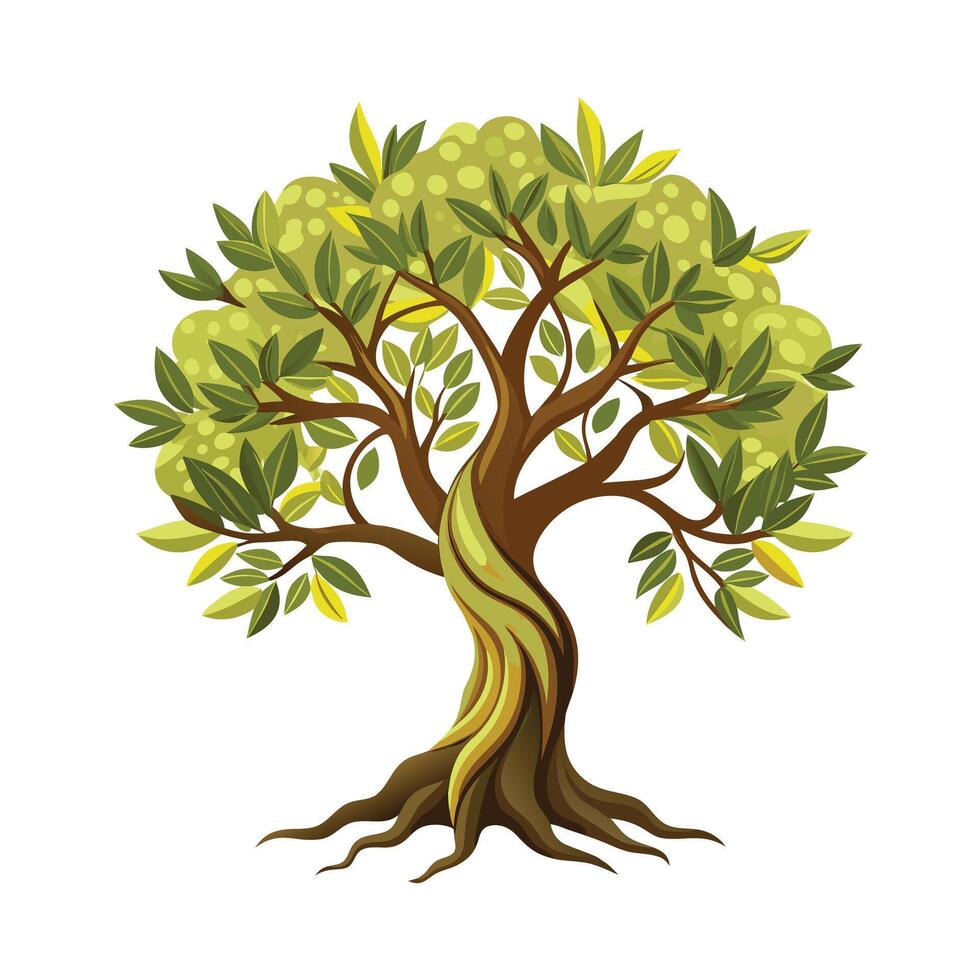 Beautiful Single Big Tree Illustration vector