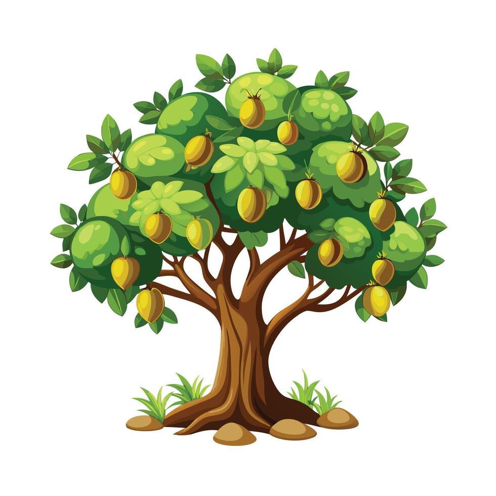 Beautiful Single Big Tree Illustration vector
