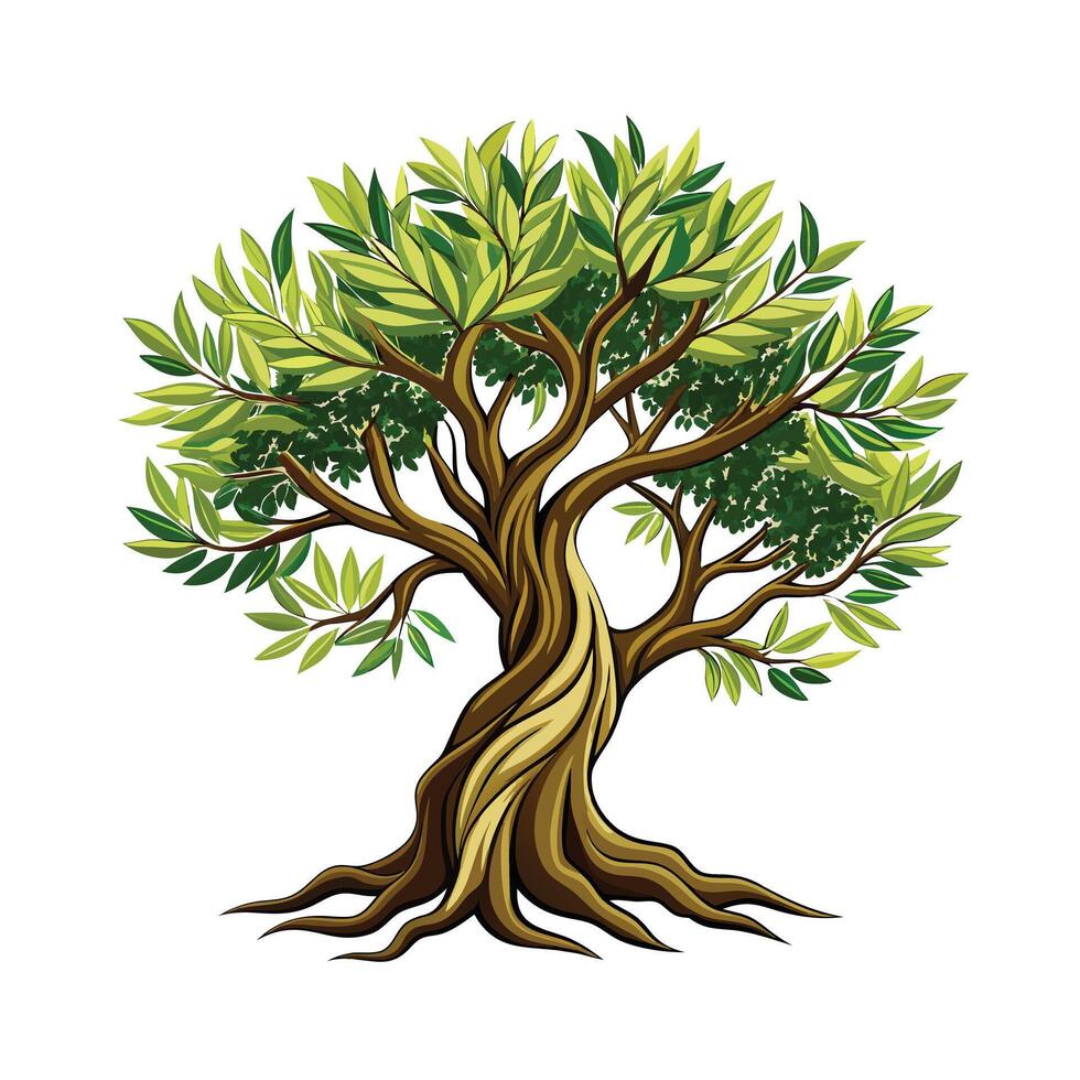 Beautiful Single Big Tree Illustration vector