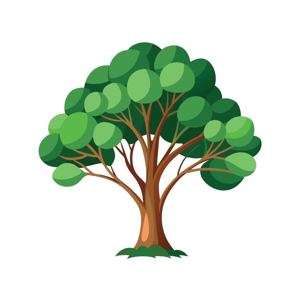 Beautiful Single Big Tree Illustration vector
