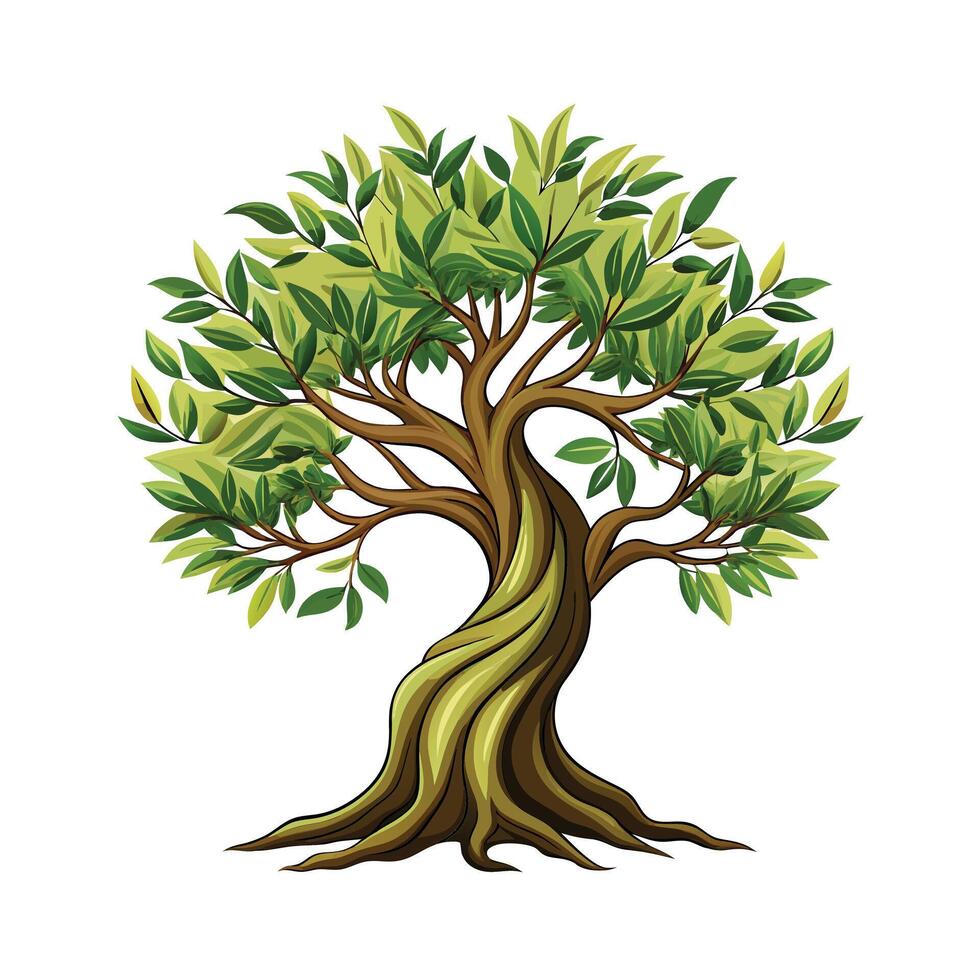 Beautiful Single Big Tree Illustration vector