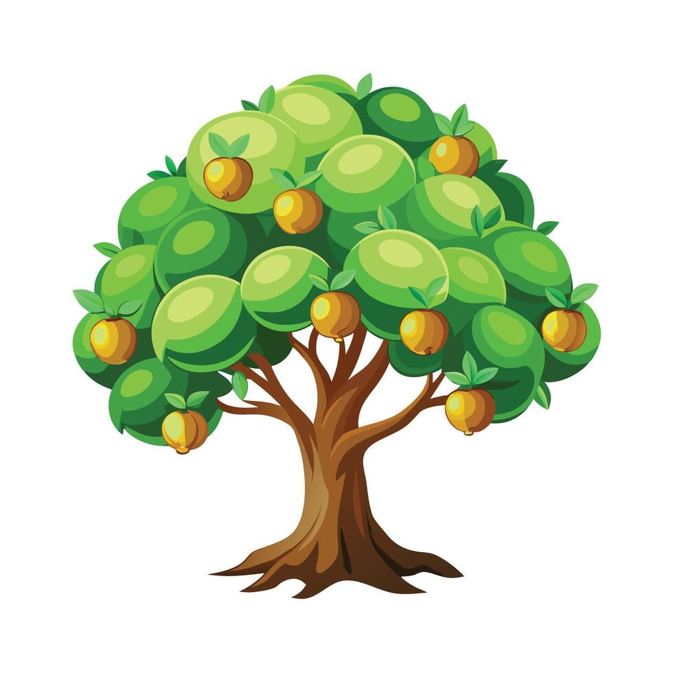 Beautiful Single Big Tree Illustration vector
