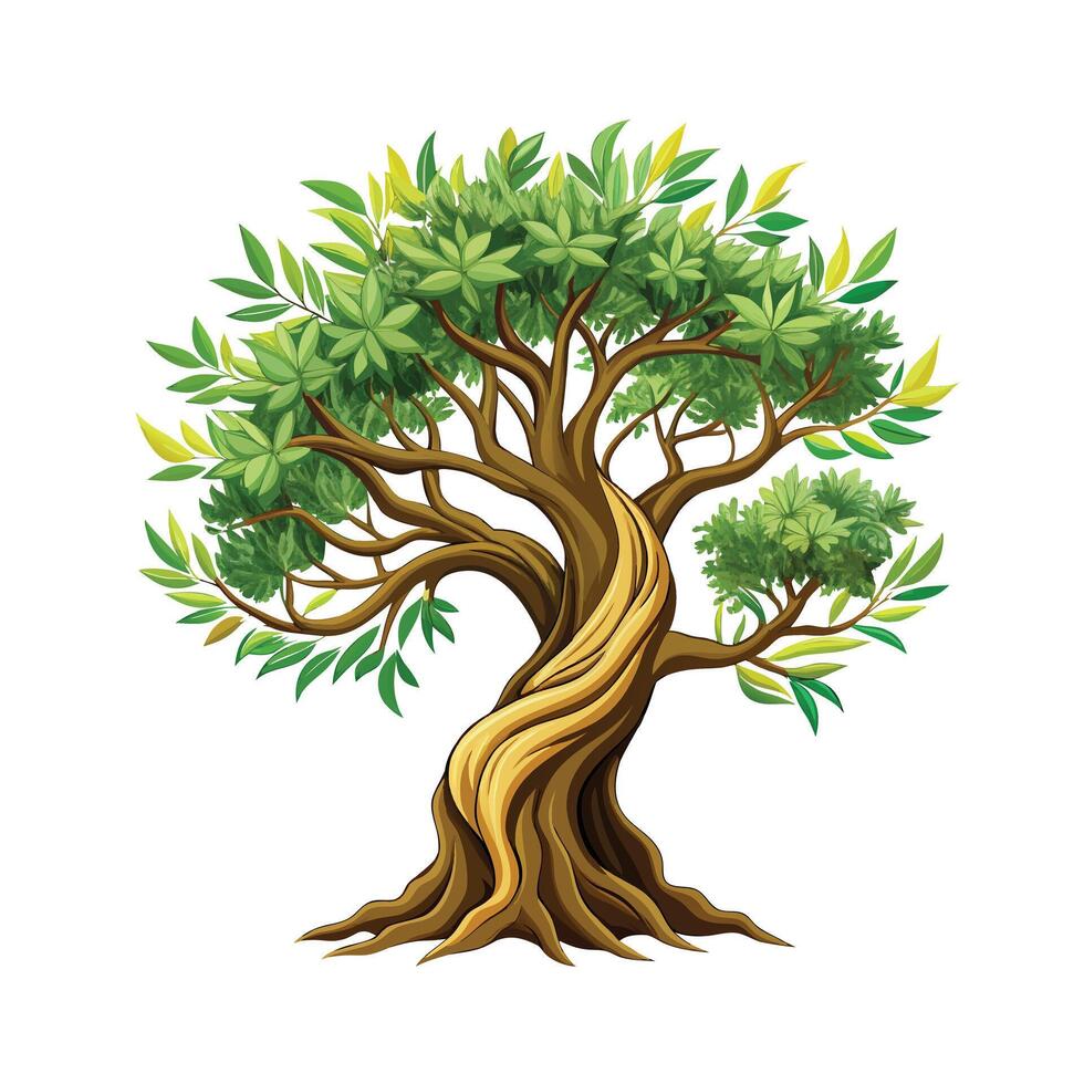 Beautiful Single Big Tree Illustration vector