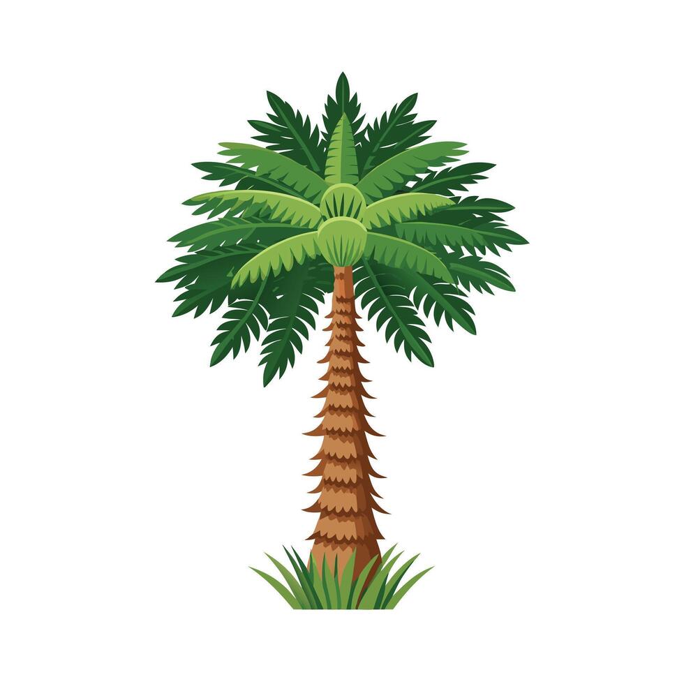 Beautiful Single Big Tree Illustration vector