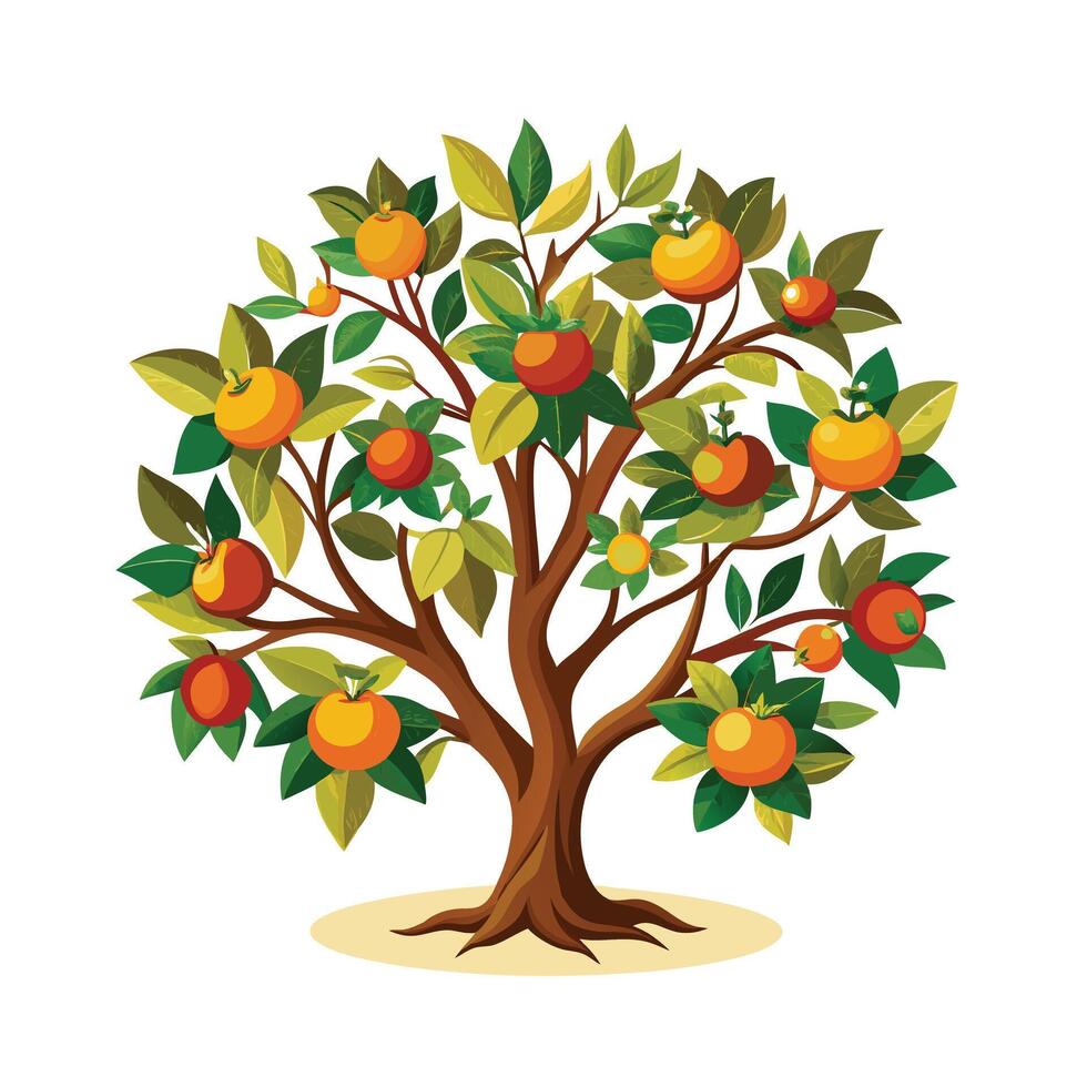 Beautiful Single Big Tree Illustration vector