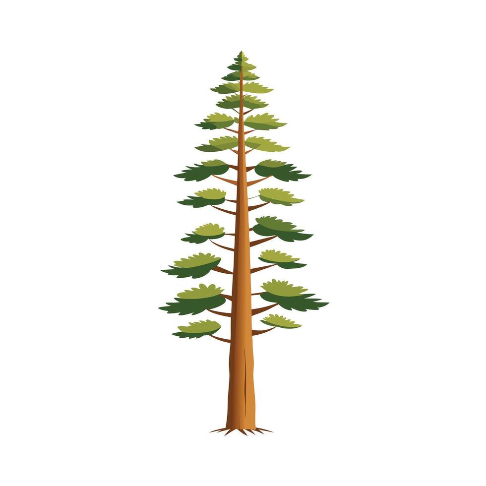 Beautiful Single Big Tree Illustration vector