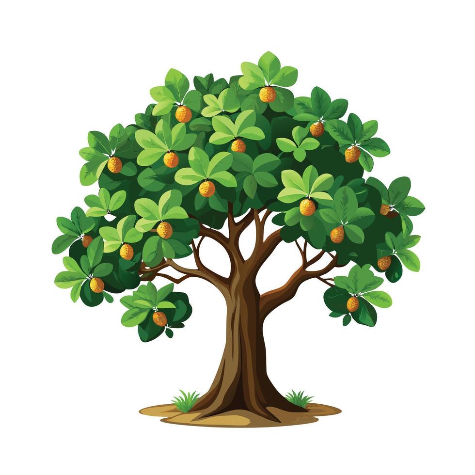 Beautiful Single Big Tree Illustration vector