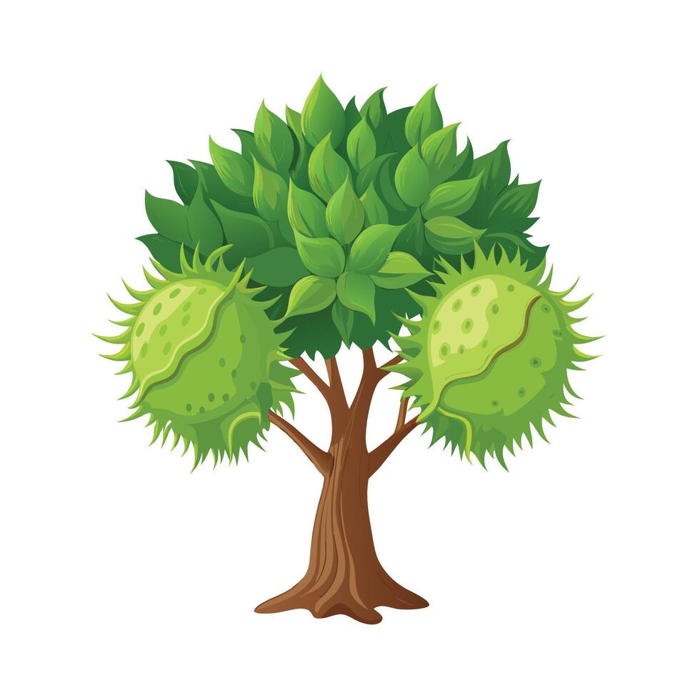 Beautiful Single Big Tree Illustration vector