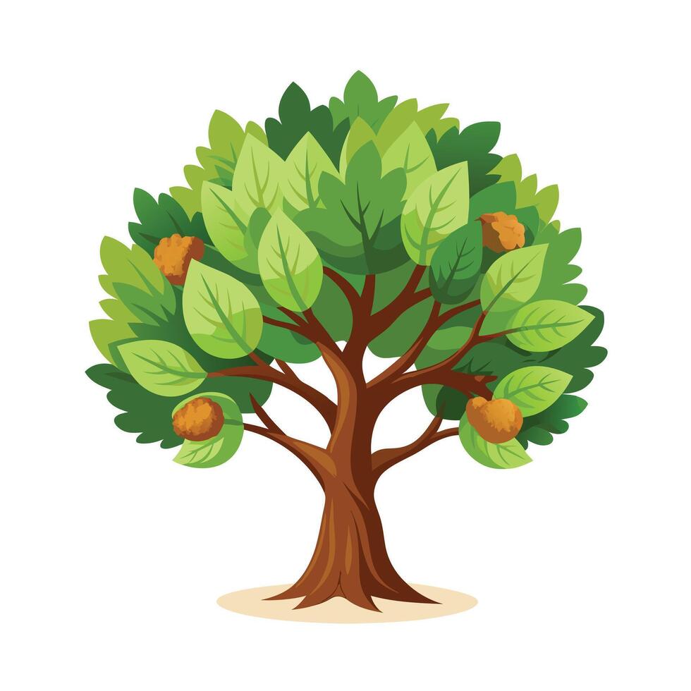 Beautiful Single Big Tree Illustration vector