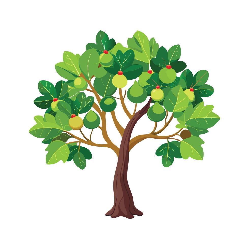 Beautiful Single Big Tree Illustration vector
