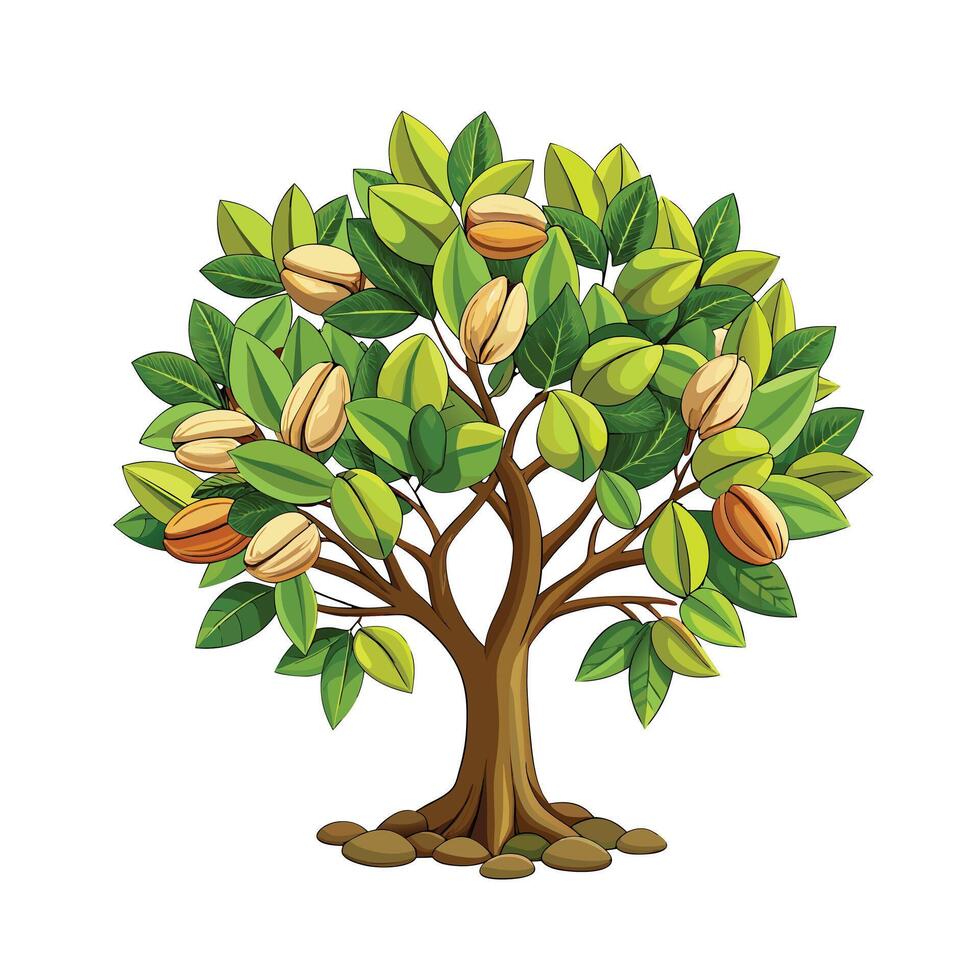 Beautiful Single Big Tree Illustration vector