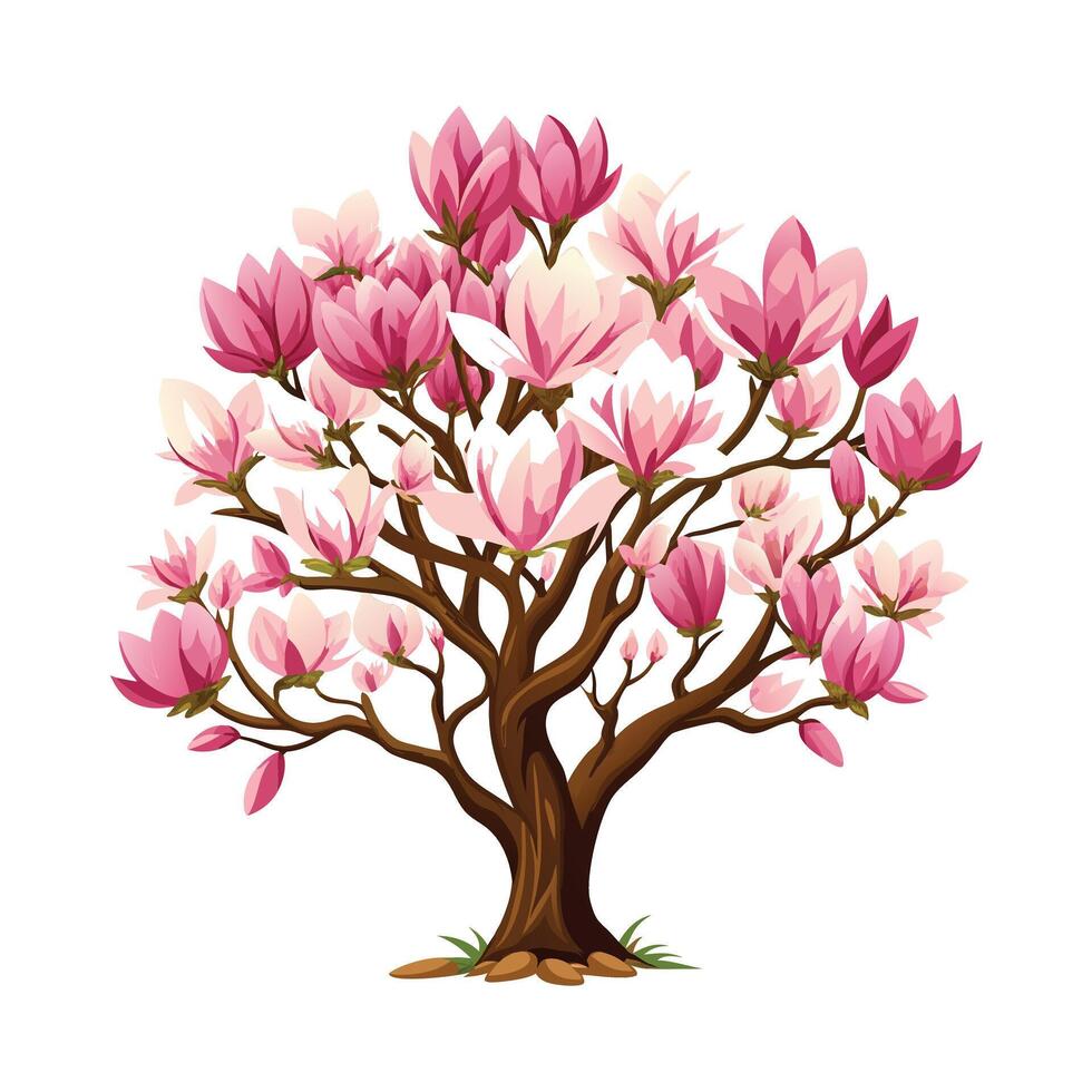 Beautiful Single Big Tree Illustration vector