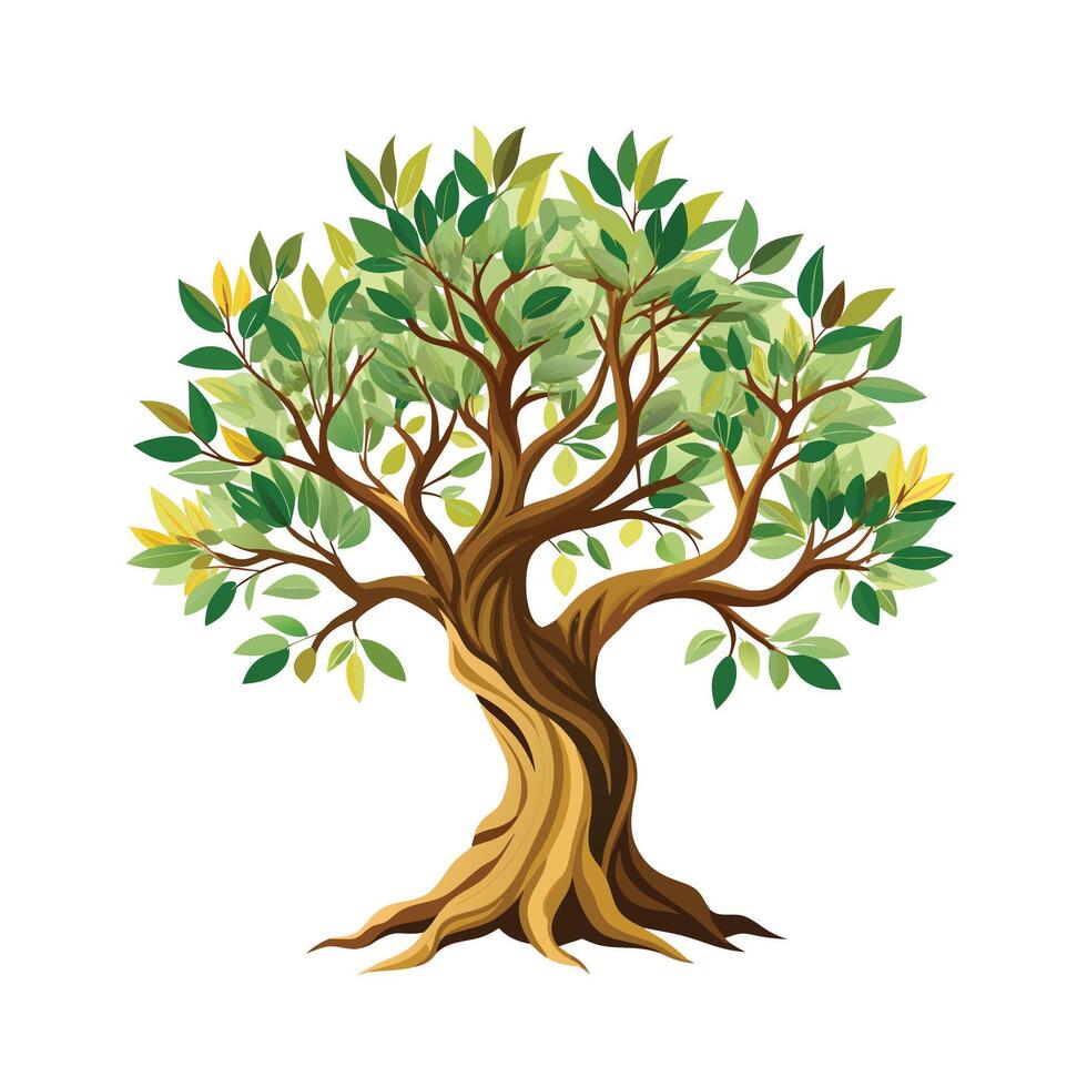Beautiful Single Big Tree Illustration vector
