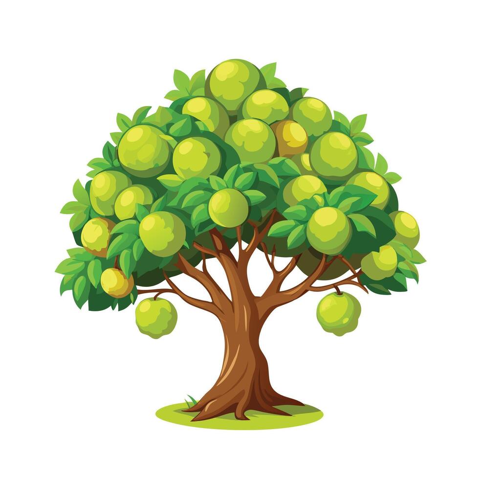 Beautiful Single Big Tree Illustration vector