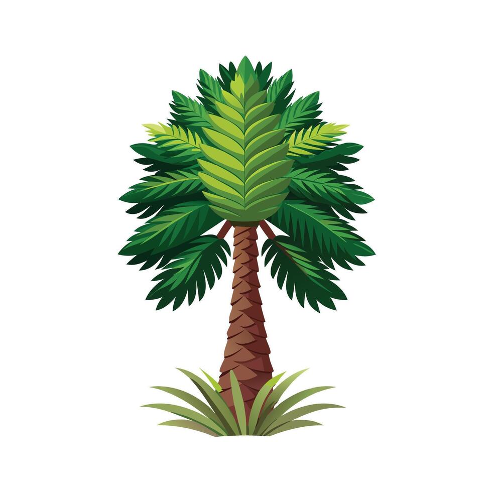 Beautiful Single Big Tree Illustration vector
