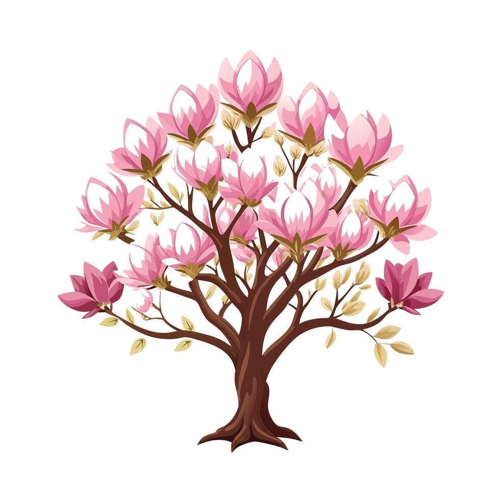 Beautiful Single Big Tree Illustration vector