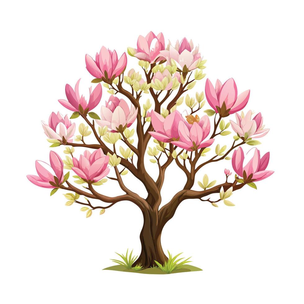 Beautiful Single Big Tree Illustration vector