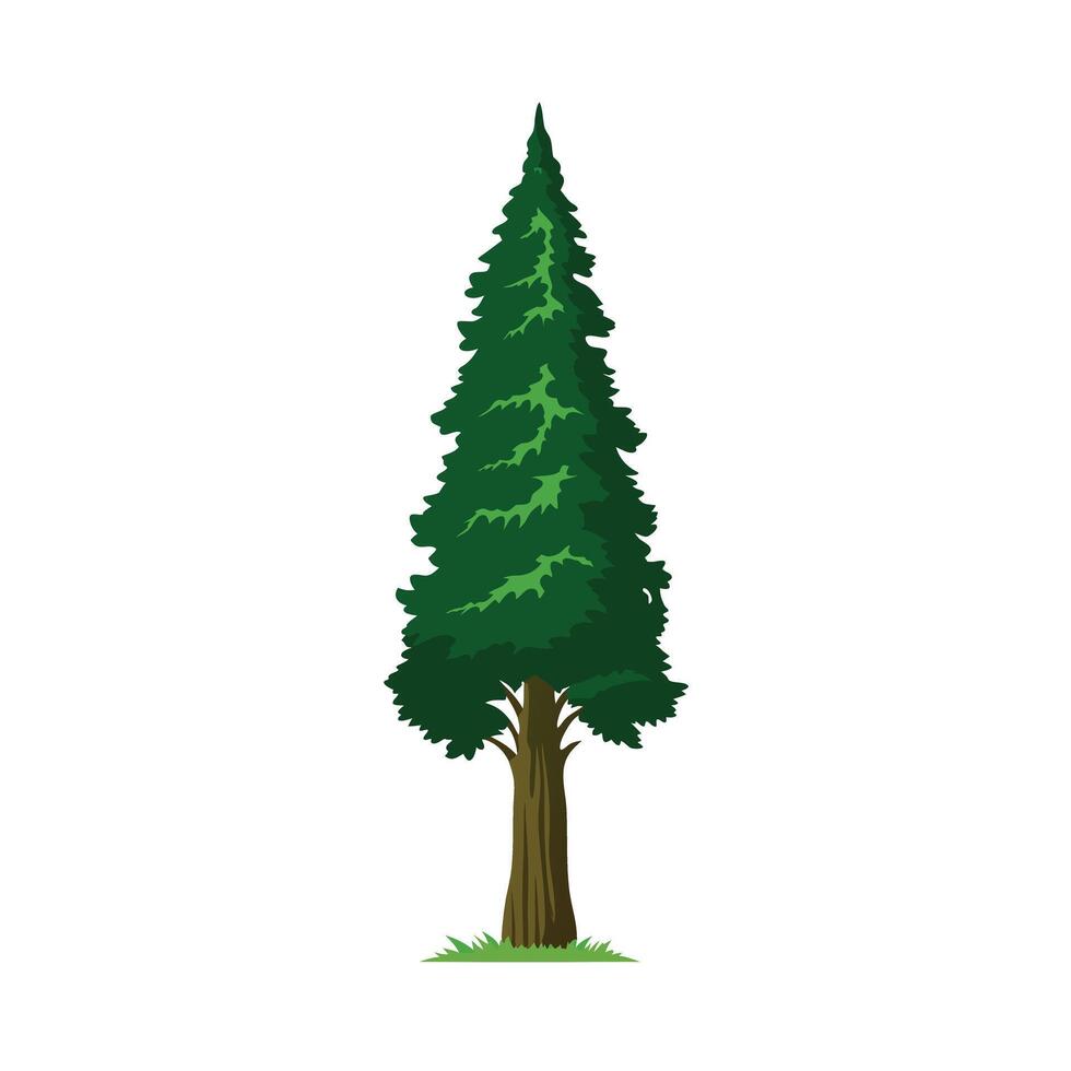 Beautiful Single Big Tree Illustration vector