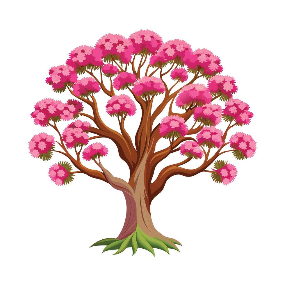 Beautiful Single Big Tree Illustration vector