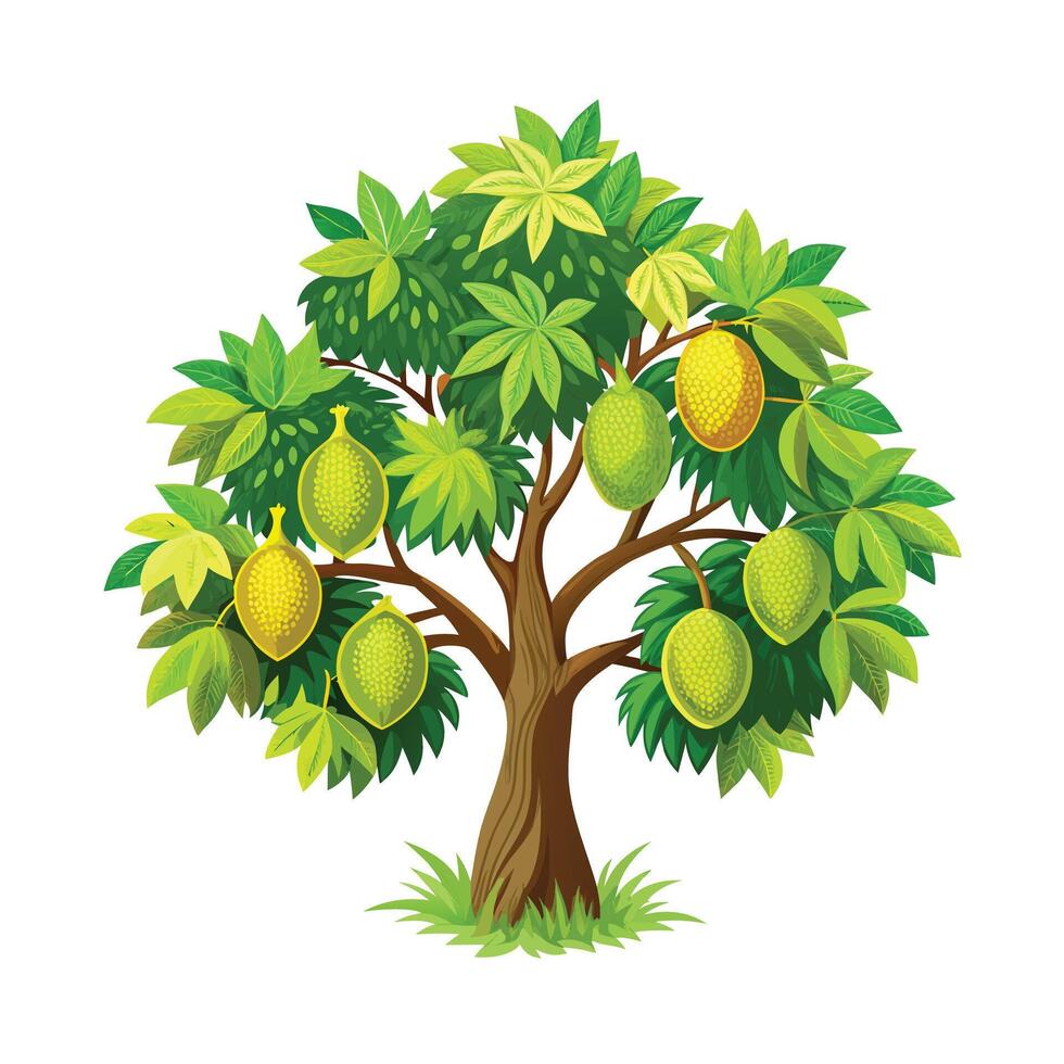 Beautiful Single Big Tree Illustration vector