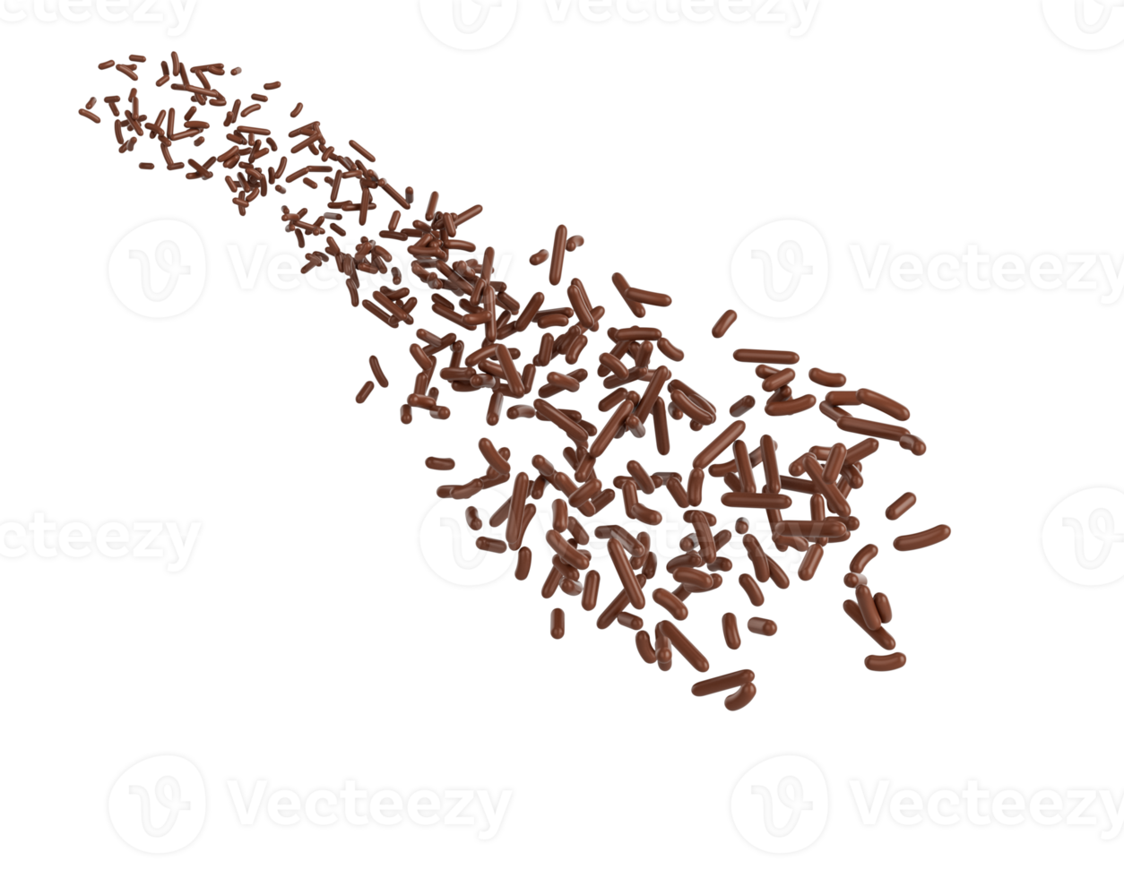 Chocolate Sprinkles For Cakes Or Meises Coming In The Air 3D Illustration png