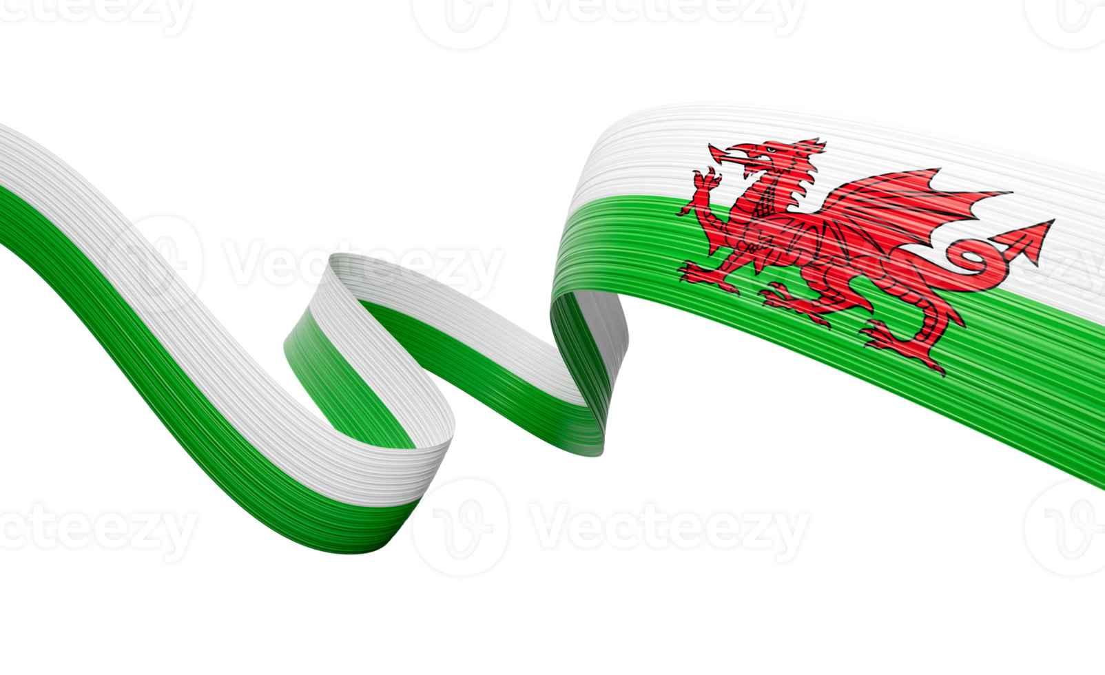 3d Flag Of Wales 3d Wavy Shiny Wales Ribbon Flag 3d Illustration png