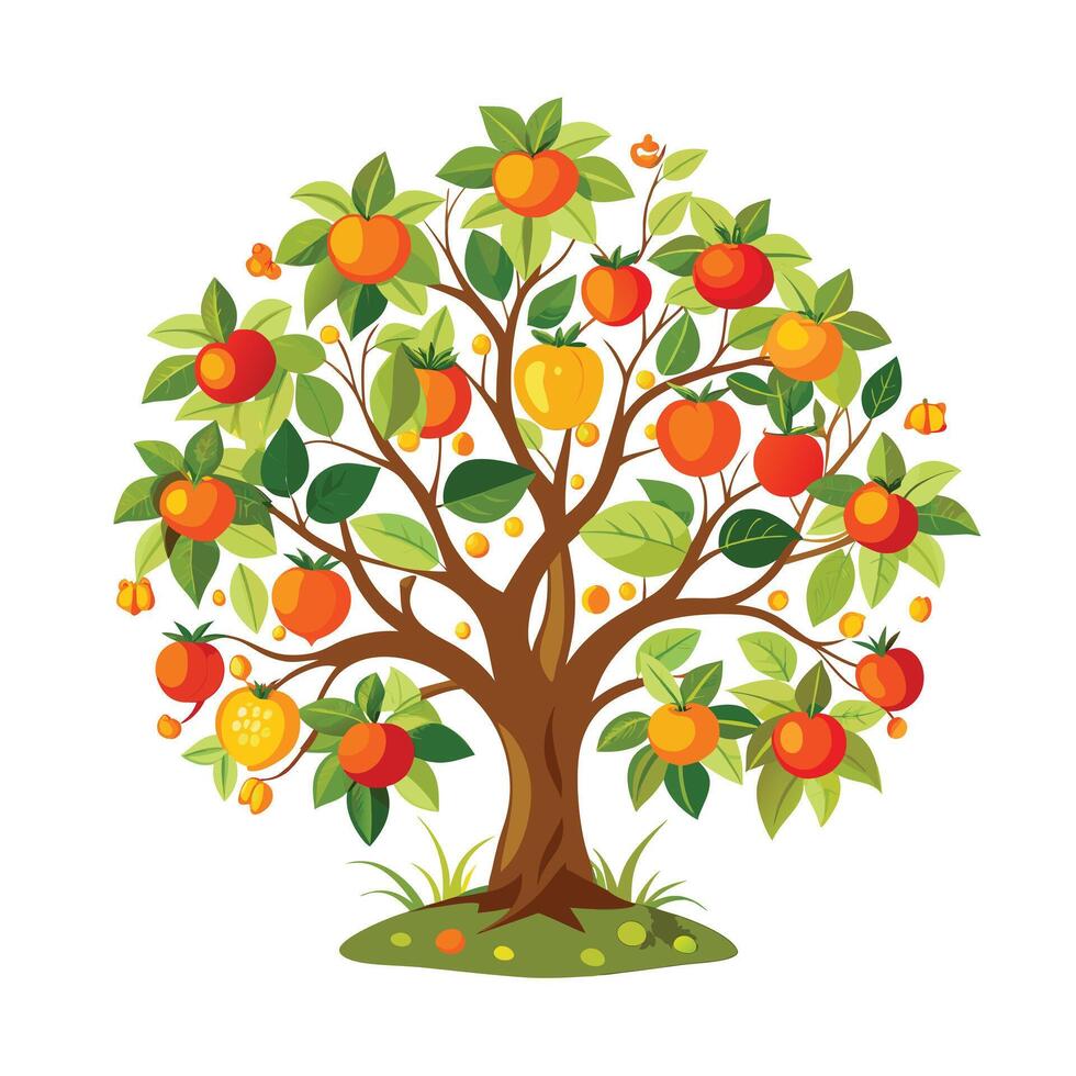 Beautiful Single Big Tree Illustration vector