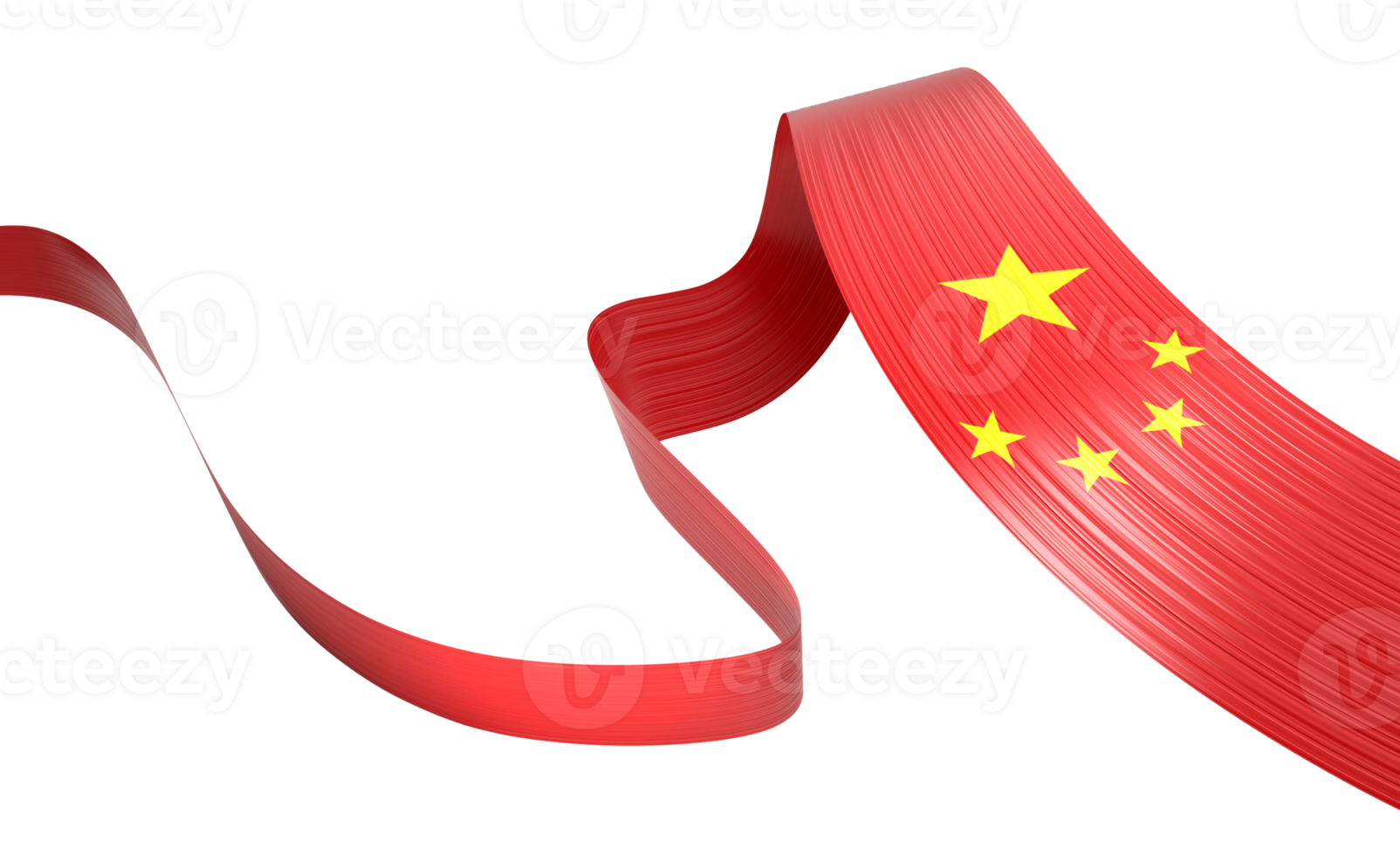 3d Flag Of China 3d Wavy Shiny China Ribbon Flag 3d Illustration png